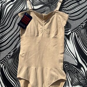 Beige Shapewear Bodysuit - Seamless Support